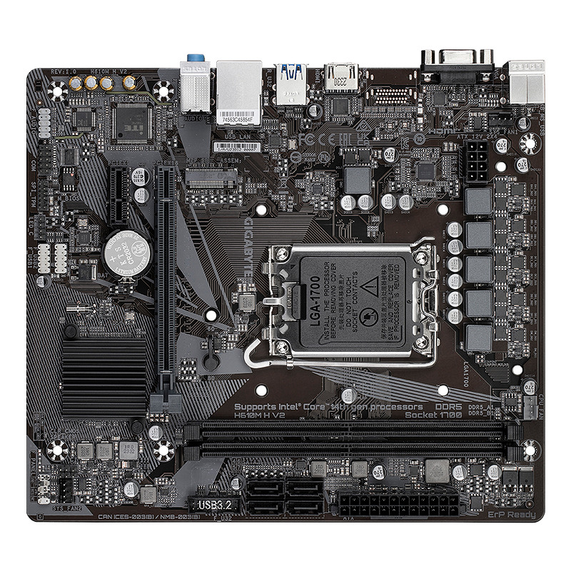 GIGABYTE H610M H V2 bundkort Intel H610 Express LGA 1700 micro ATX - Billede 4